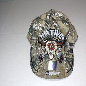 JoyCap Black Hawck Native Embroidered Adjustable Baseball Cap OS Camo Tan